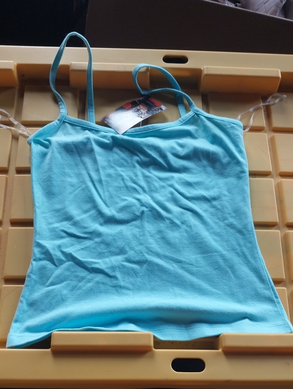 Blue Spaghetti-Strap Camisole Tank Top